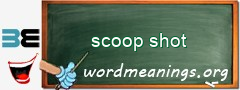 WordMeaning blackboard for scoop shot